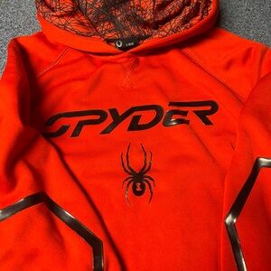Spyder Red Hoodie with Black Logo